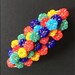 Vintage Glass Floral Bouquet Brooch or Pin in primary colors, made in Czechoslovakia