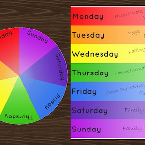 Weekly Rhythm Charts - Waldorf Inspired - Digital Download