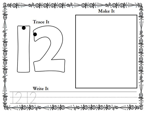 numbers 1 50 writing worksheets trace it make it write it etsy