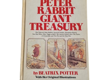 1980 Giant Treasury of Peter Rabbit Book Beatrix Potter Vintage Children's Book