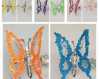 Butterfly hair clips moving wings 90s large nostalgic nostalgia