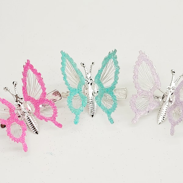 Butterfly Hair Clip Moving Wings Etsy