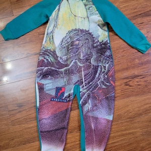Rare vintage godzilla kids pajama size 6