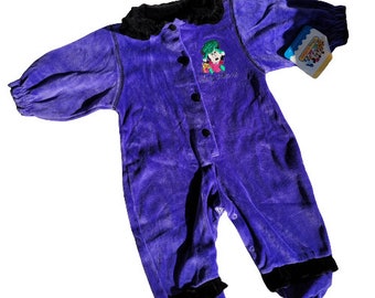 Vintage Baby Mini Mouse Disney Footies Outfit Romper Bodysuit Purple 6-9 Months