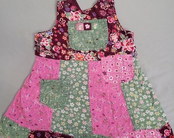 Vintage patch work toddler dress size 4t the children's place