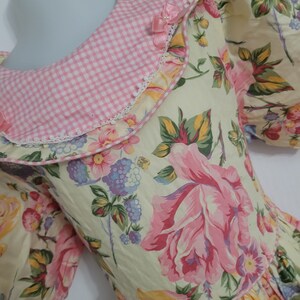 Vintage charter club stunning floral dress size 6x girls yellow tie back