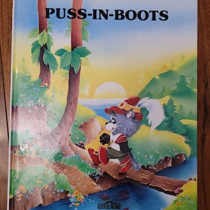Vintage 1987 Children&#39;s Book: &quot;Puss-In-Boots&quot; Charles Perrault&#39;s Puss In Boots, Barron&#39;s Book Publ., Hardback 8.5&quot;x 11.5&quot;, 28 pages