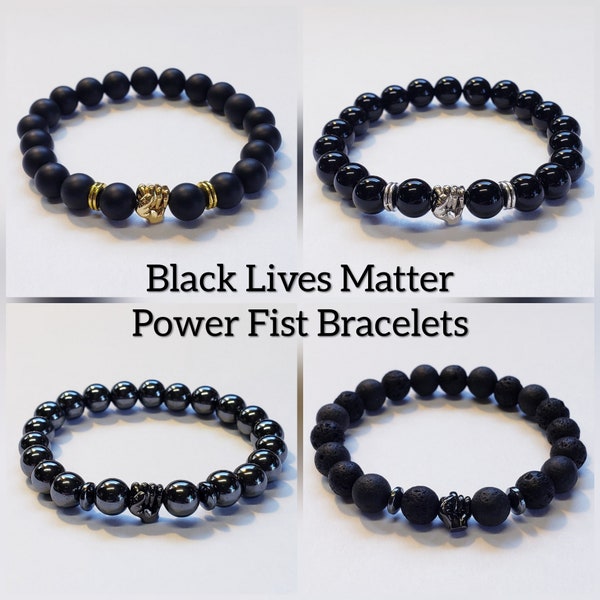 Protest Bracelet,BLM Bracelet,Black Lives Matter,End Racism,Stay Woke,BLM Jewelry,Make Good Trouble,Together We Rise,Black Power Bracelet