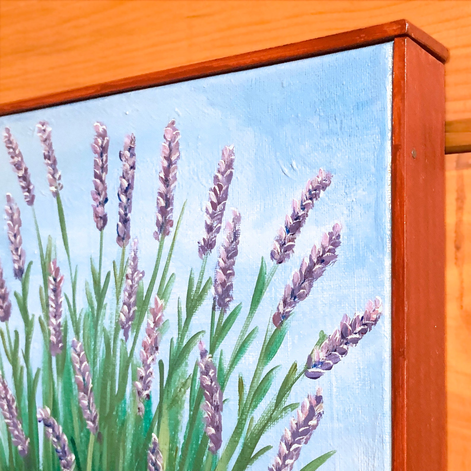 Potted/ Lavender/ Canvas/ Art/ Acrylic/ Painting Etsy