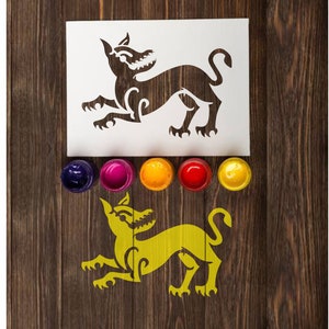 Clegane Sigil Stencil: herbruikbare ambachtelijke stencil Got huizen sjabloon voor decor, Clegane House Crest Embleem de Hound Thrones geschenk