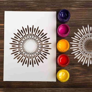 Custom Stencil Abstract Modern Geometric art: reusable craft stencils for DIY, spray painting, Boho home decor, Paintings Circle Mandala