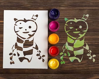 Korok Stencil: plantillas personalizadas reutilizables para pintar Z Spirit of the forest, plantilla de plástico, plantillas artesanales, Breath of the Wild Korogu