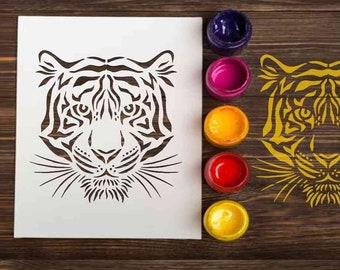 Tiger Custom Stencil: Reusable stencils for painting and DIY craft multiple sizes textile painting wood signs art wall airbrush template