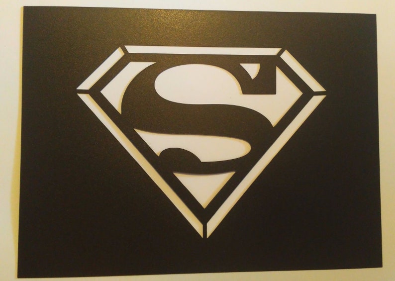 Superman Stencil Plastic stencil superhero superwoman Etsy