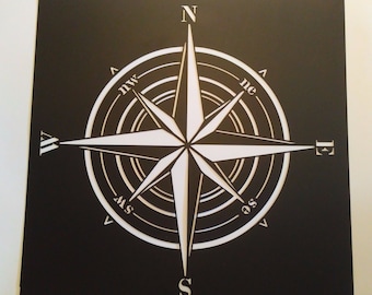 Windrose Schablone, Malerei, Kunststoff Schablone, Kunstbedarf, Wandkunst, KompassSchablone, wiederverwendbare individuelle Schablonen