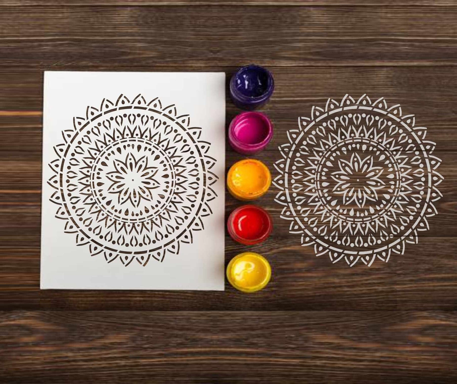 Reusable Plastic Wall Stencil Mandala: Custom Stencil for DIY - Etsy