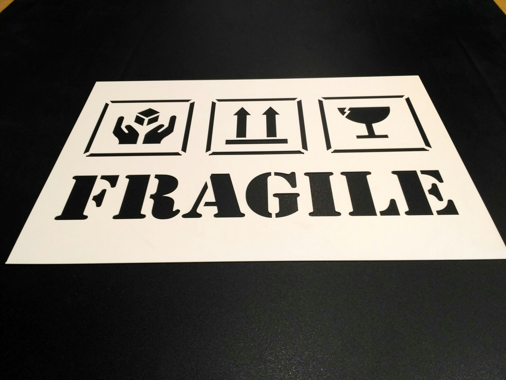 Fragile Stencil Set of Two Stencils A4A3 Reusable Custom Etsy UK