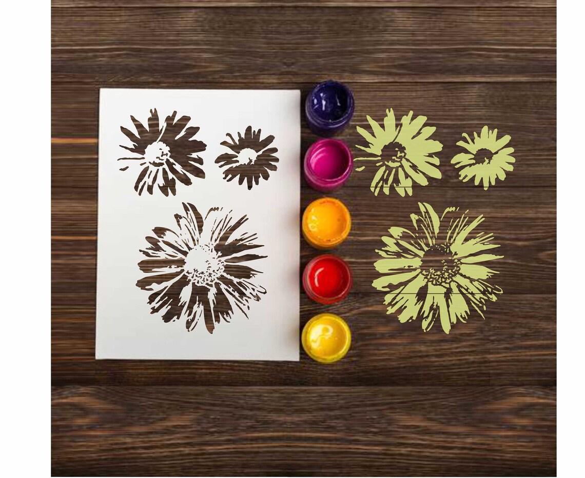 Flowers Custom Stencil reusable stencils for spray painting Etsy