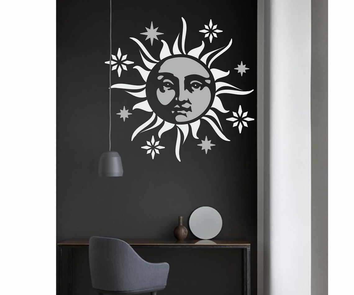 Sun custom stencil for wall art Reusable plastic stencils for Etsy
