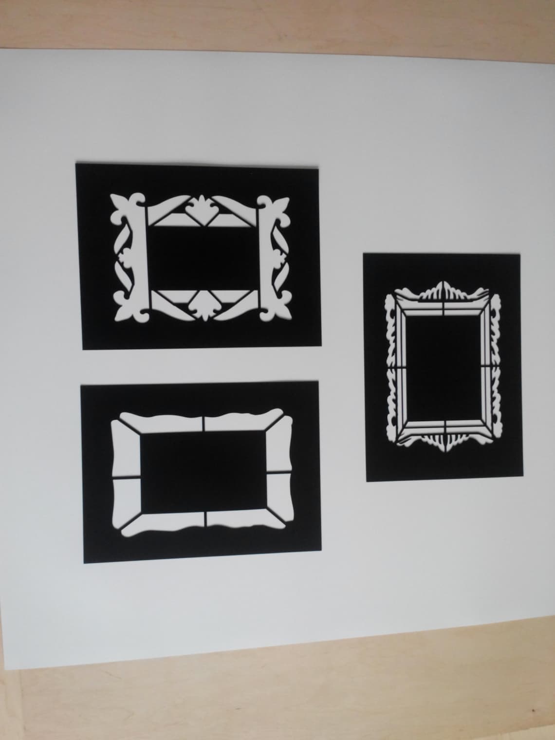 Custom Stencils A4 Plastic Stencil Frame Ornate Oval Chic Wall Etsy