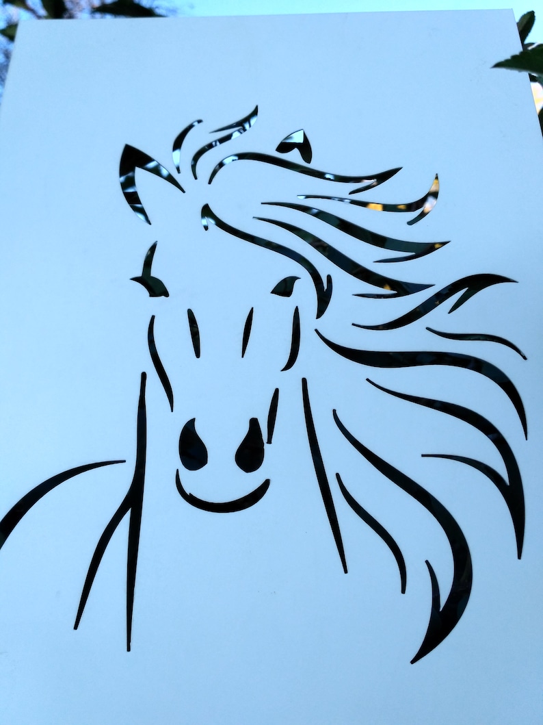 Horse Stencil Reusable Custom Stencil for Painting Equine Etsy