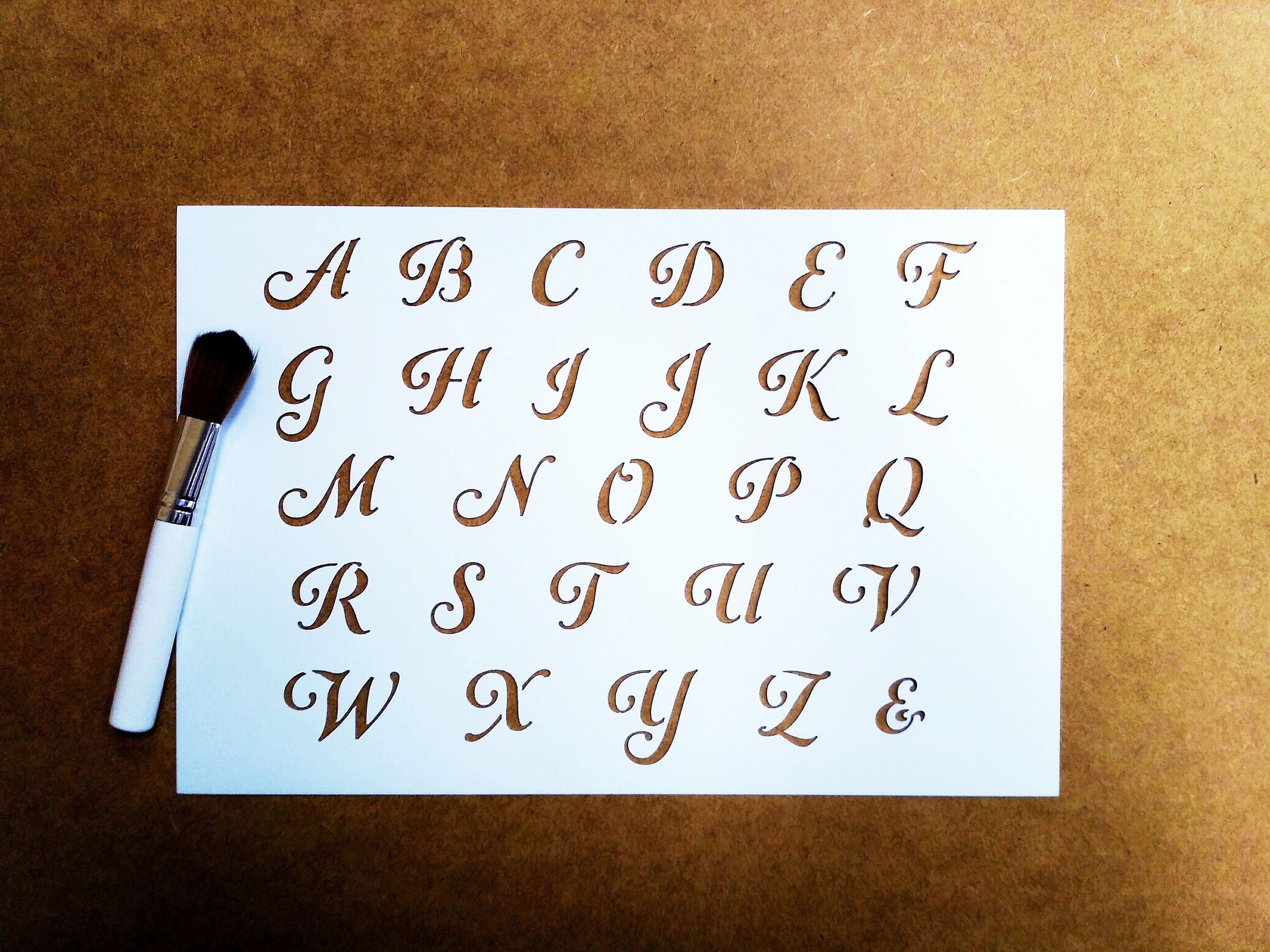 Stencil Script Alphabet Capital Letters Reusable Craft - Etsy Australia