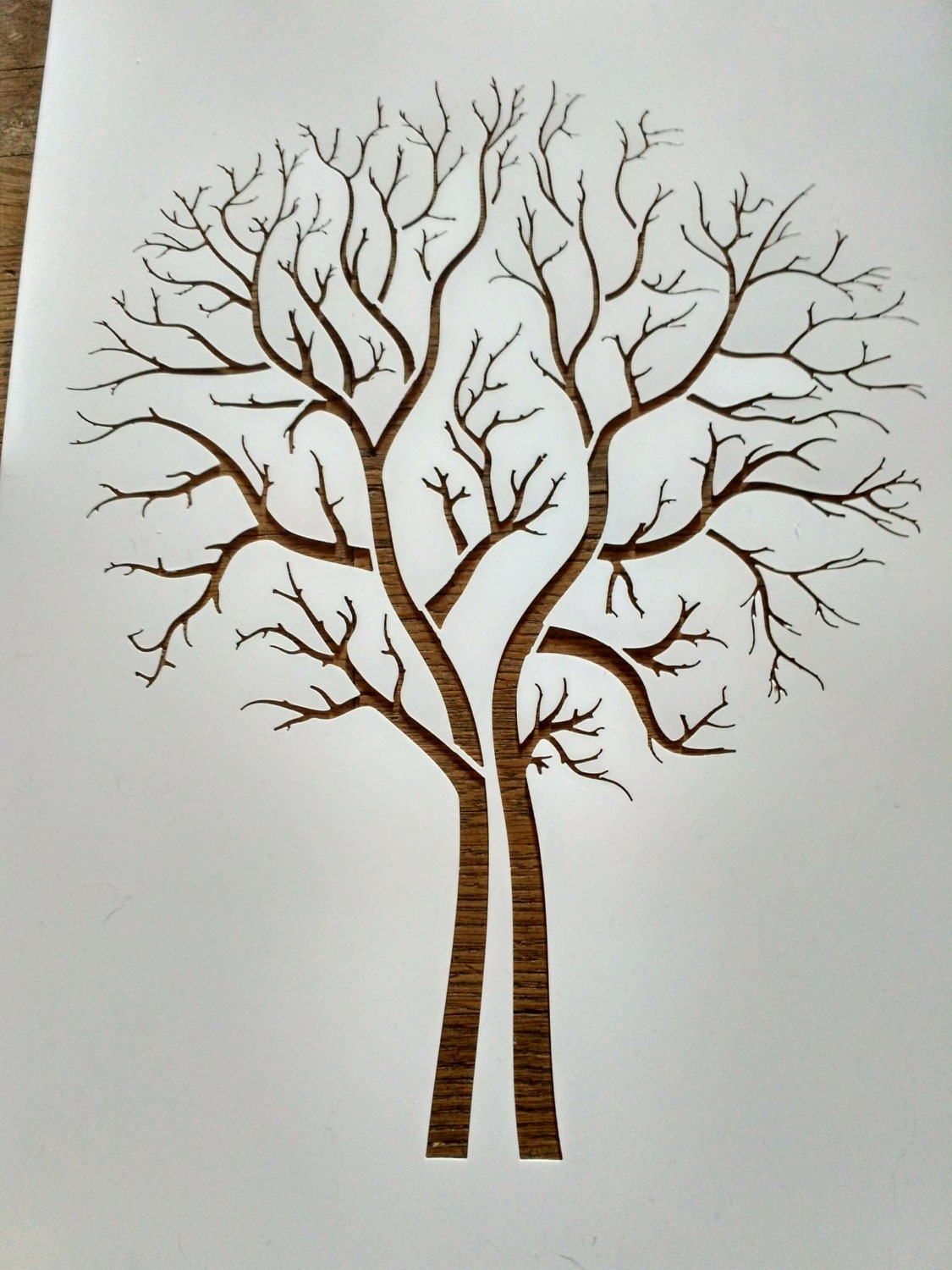 Tree Stencil Painting Art Supply Wall Art Plastic Etsy