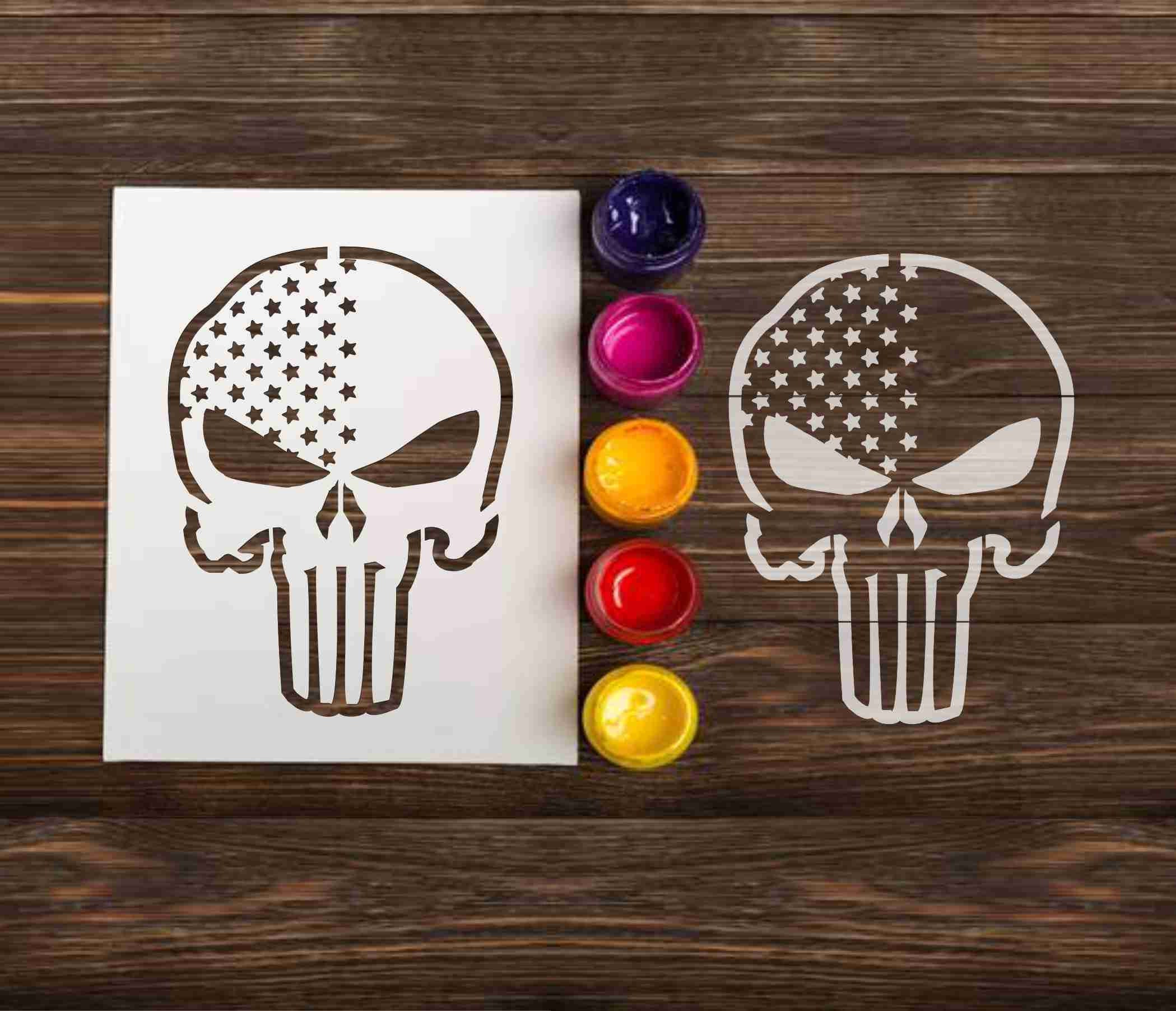 Punisher Stencil - Etsy Punisher Stencil - Etsy