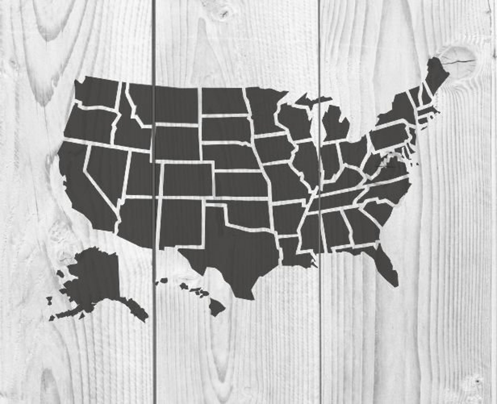 USA Map Stencil Reusable Plastic United states map outline Etsy