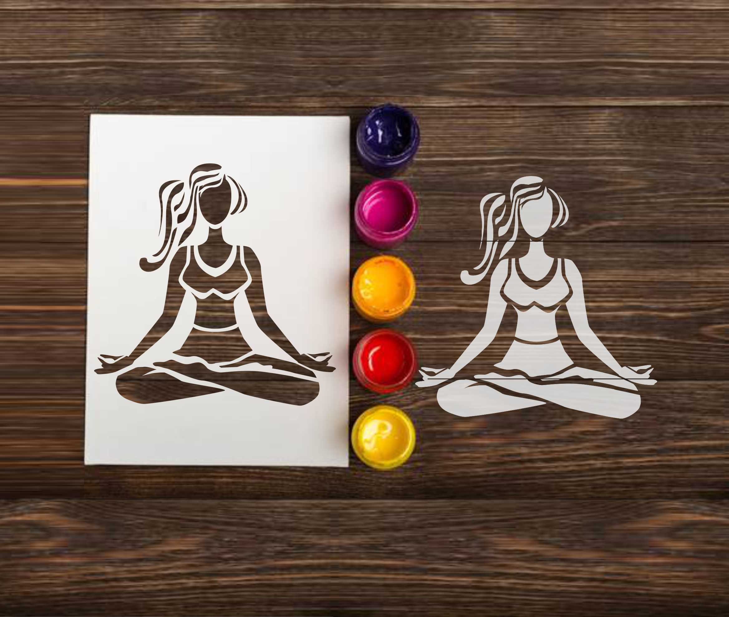 yoga custom stencil reusable stencils for decoration and