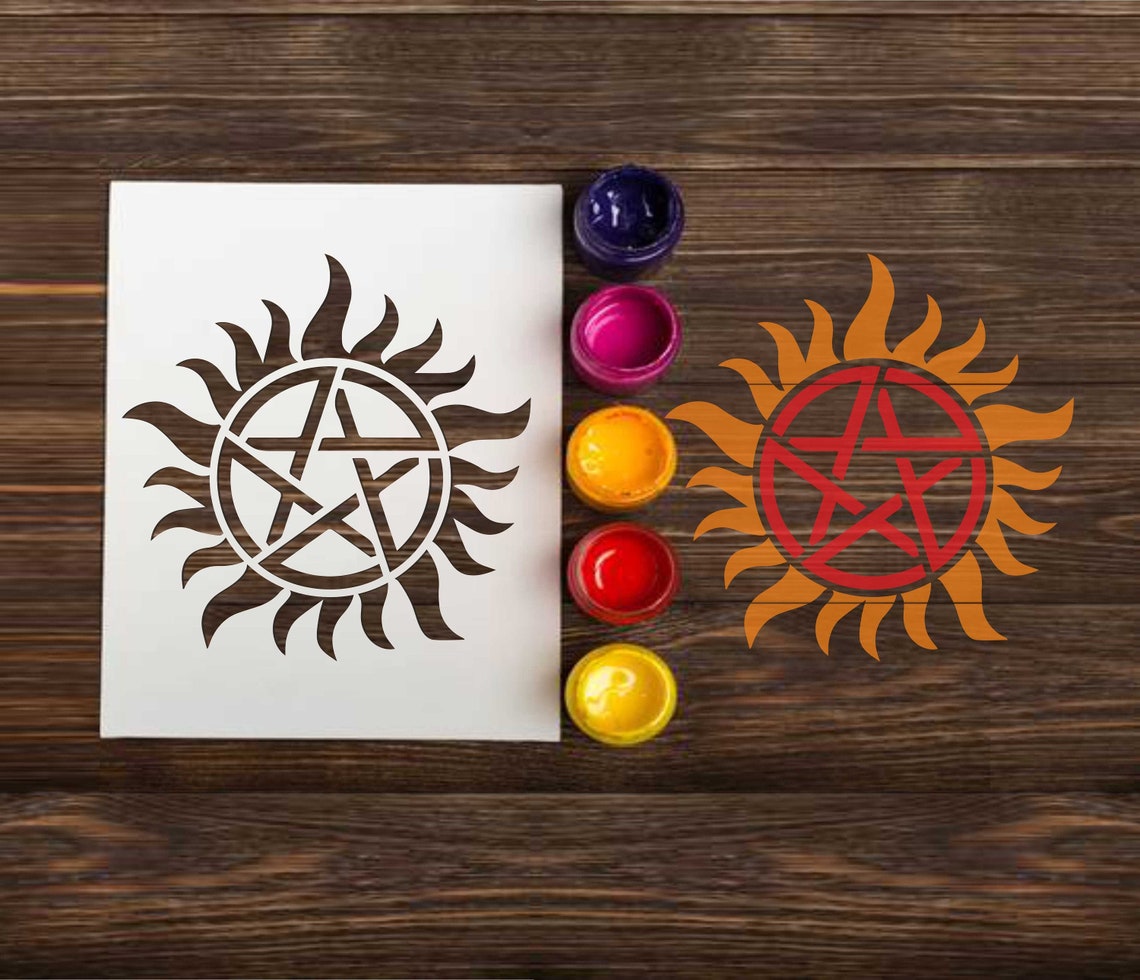 Supernatural Anti Possession Stencil: Reusable Custom Stencil for ...