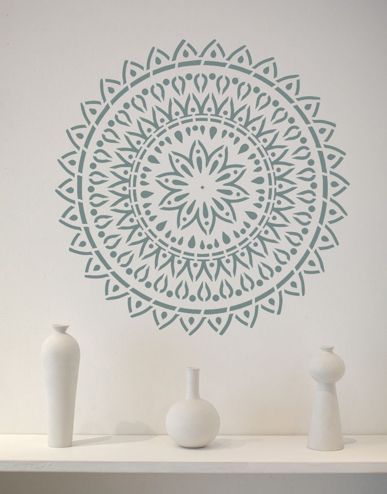 Reusable Plastic Wall Stencil Mandala: Custom Stencil for DIY Craft ...