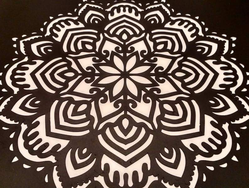 Mandala Stencil reusable Painting Custom sizes Lotus art supply Om pochoir