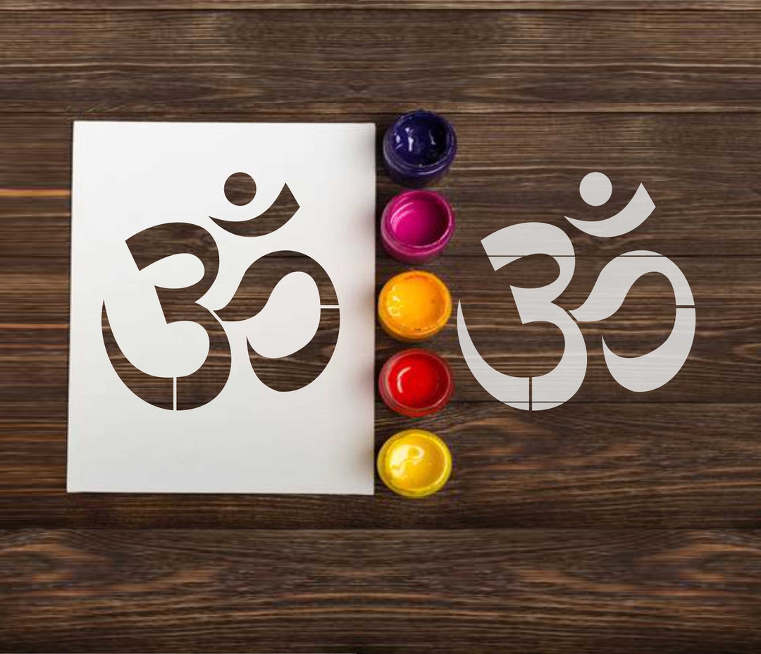 Om Symbol Custom Stencil: Reusable DIY Craft Stencils for Painting Om ...