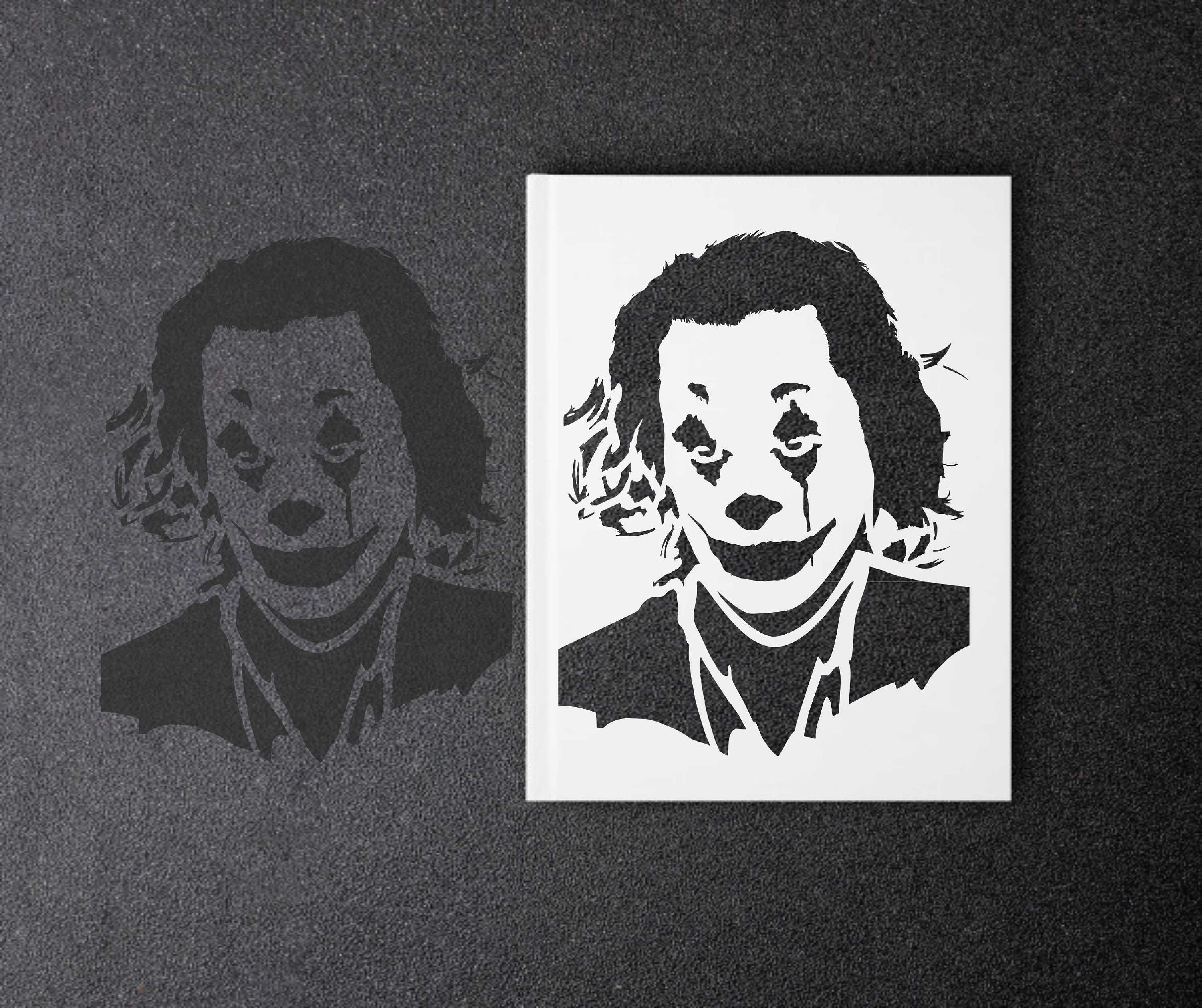 Joker Custom Stencil: Reusable DIY Craft Plastic Mylar