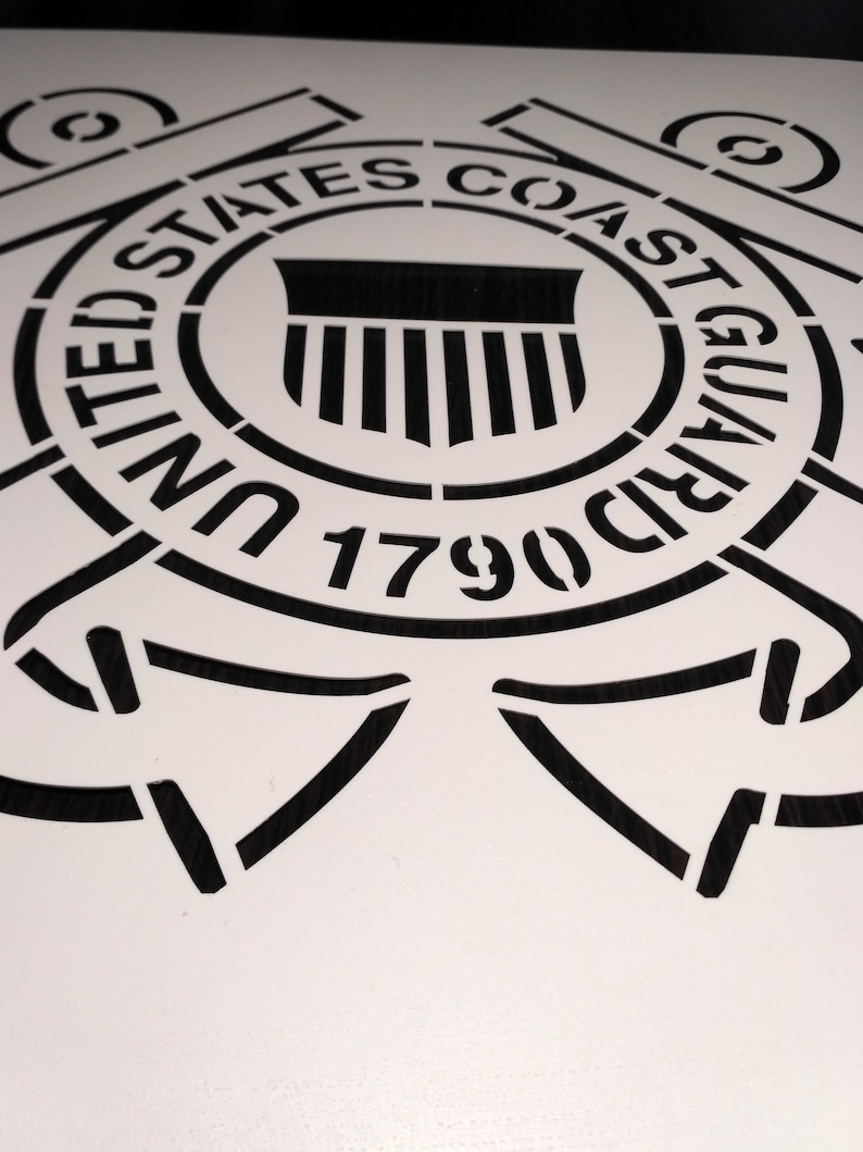 Small and Large sizes USA Coast guard logo Custom Stencil reusable