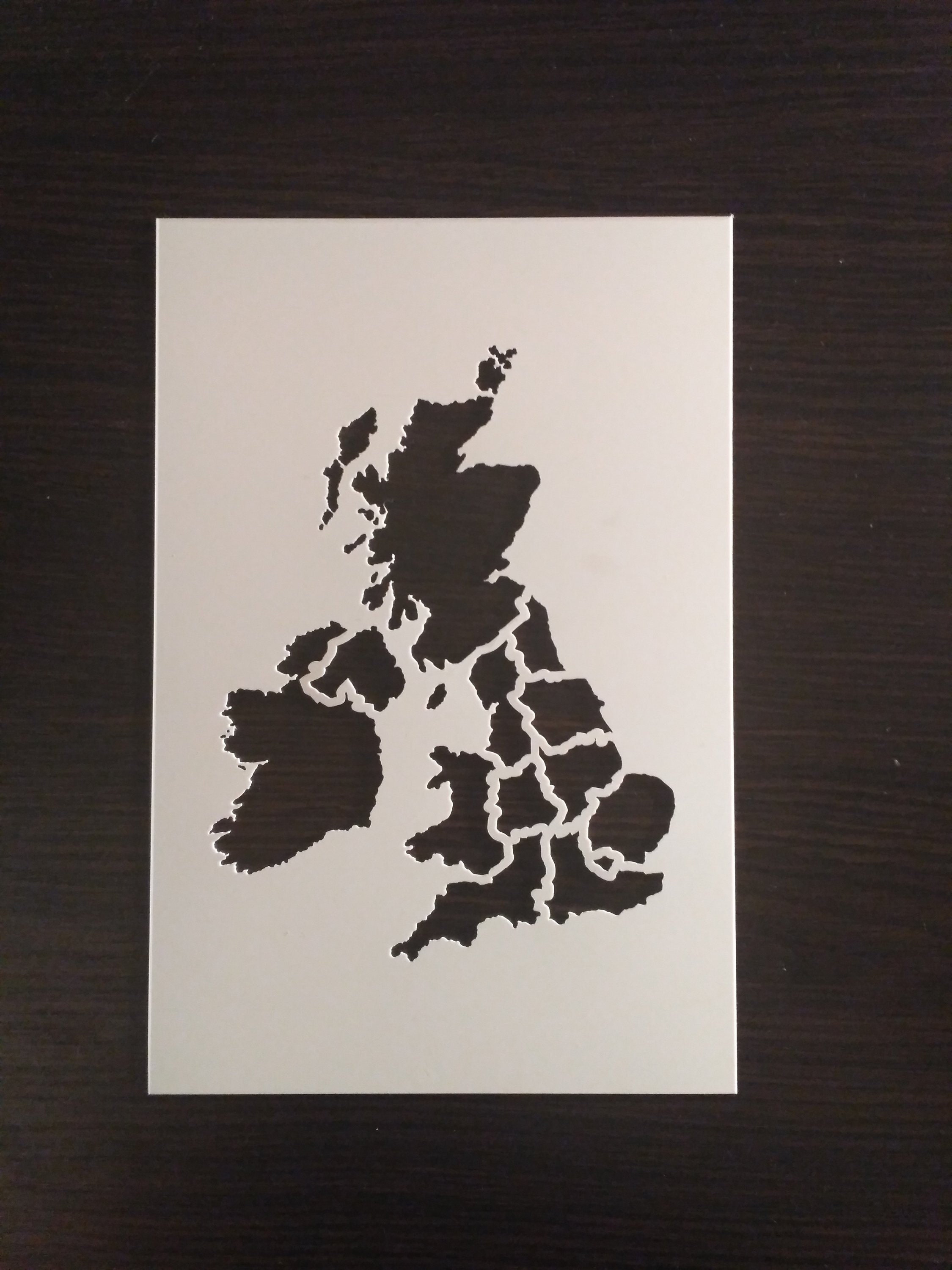 British Isles Map Stencil: Plastic United Kingdom & Ireland | Etsy UK