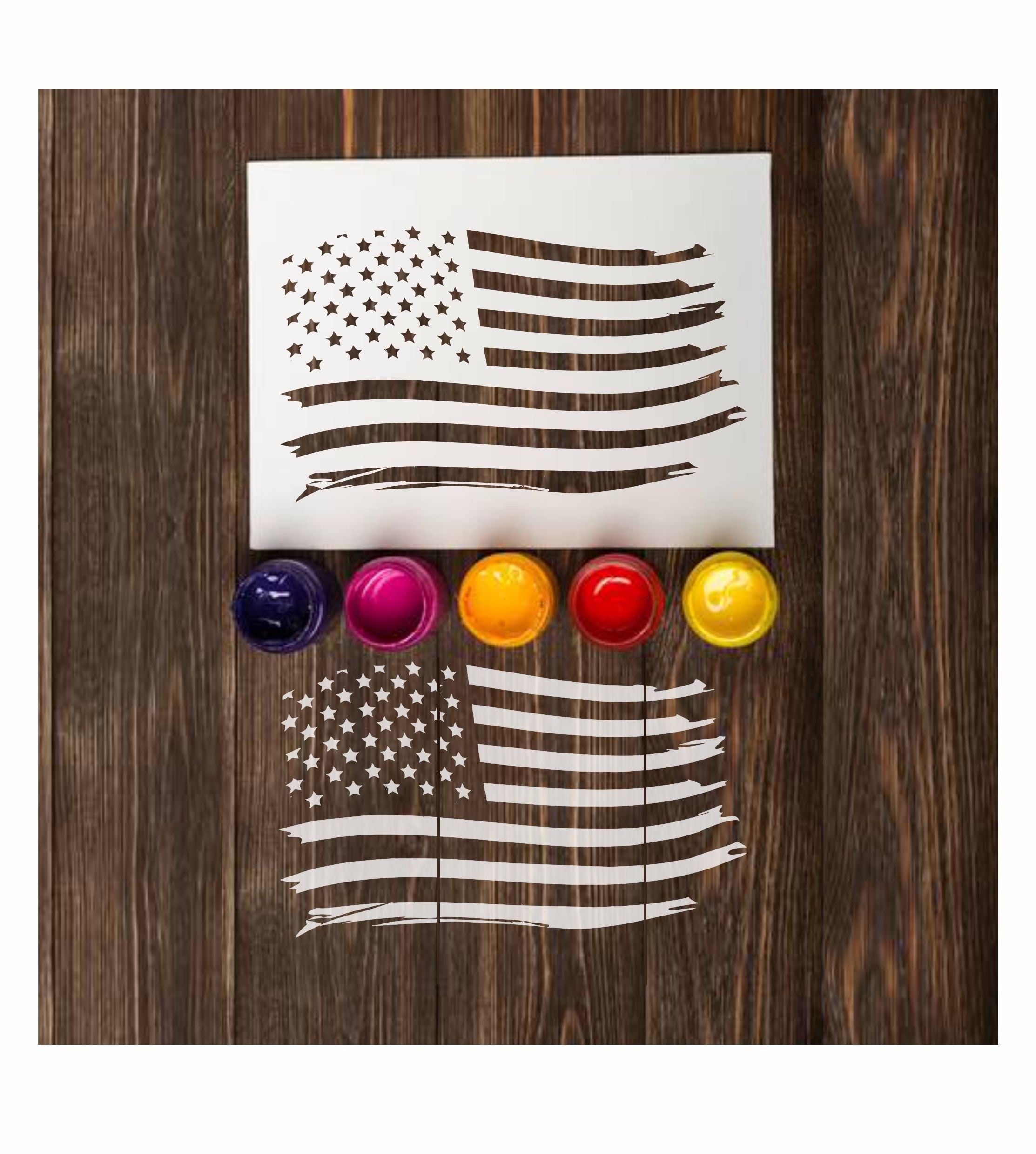 USA Flag Custom Stencil reusable craft stencils for painting Etsy