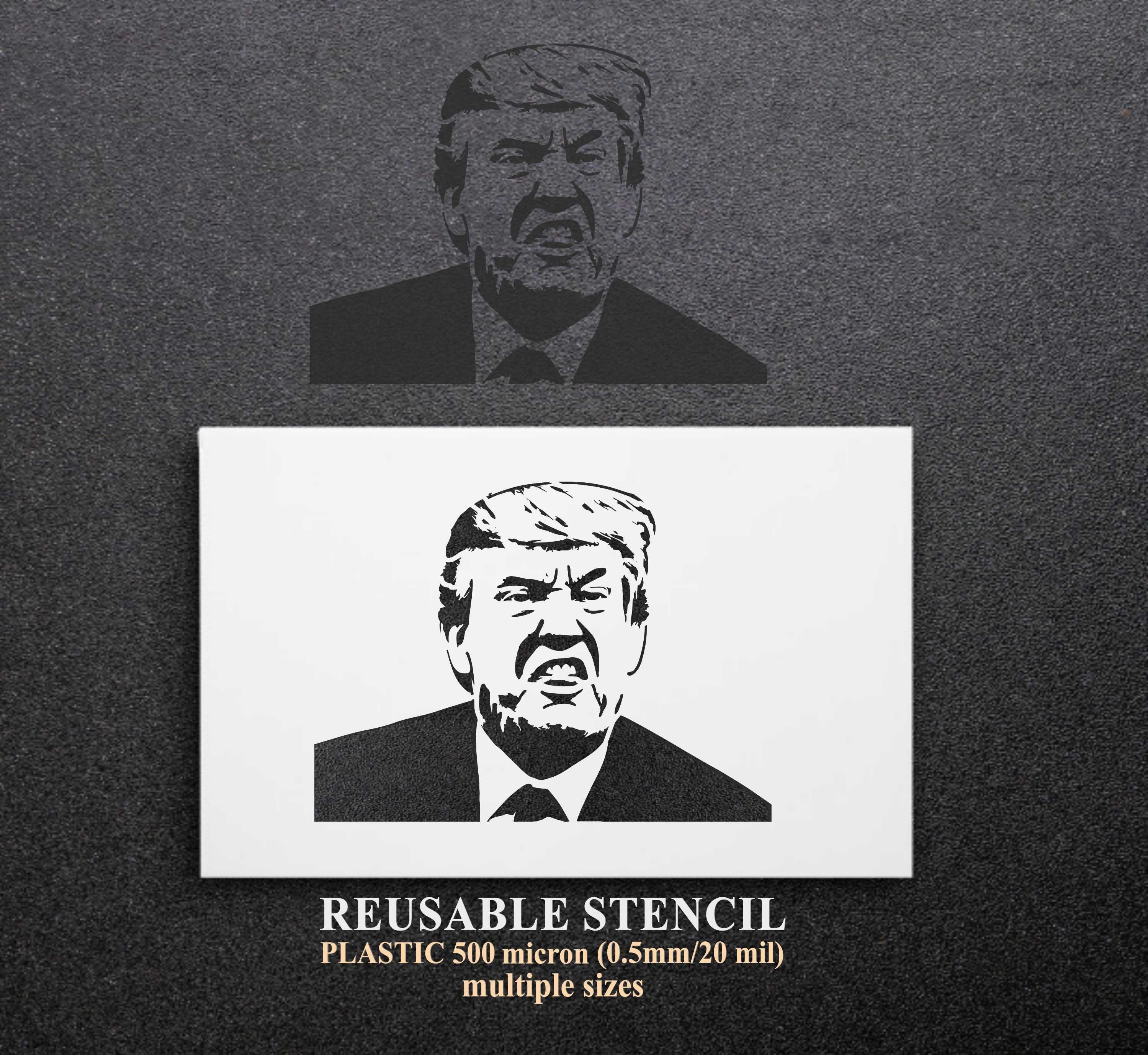 Donald Trump President Profile 8.5 x 11 Custom Stencil FAST FREE