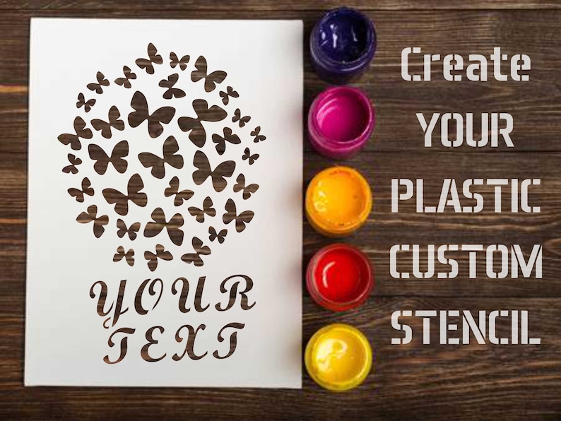 Plastic custom stencils for wood signs cakes diy craft etsy