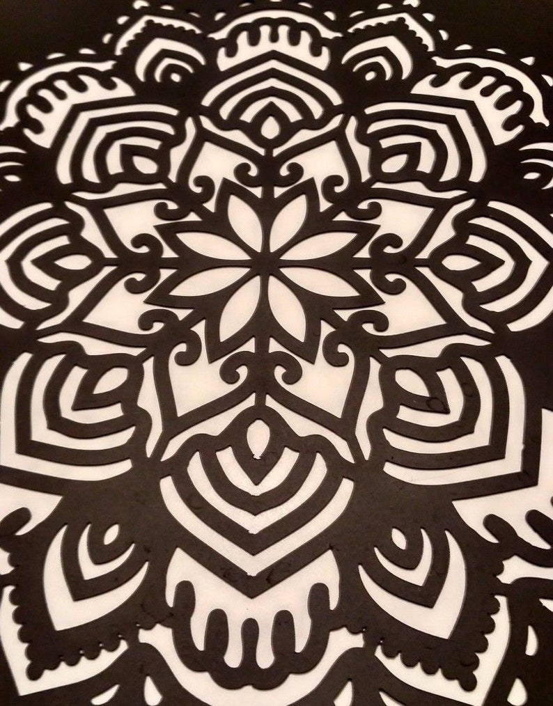 Mandala Stencil reusable Painting Custom sizes Lotus art supply Om pochoir