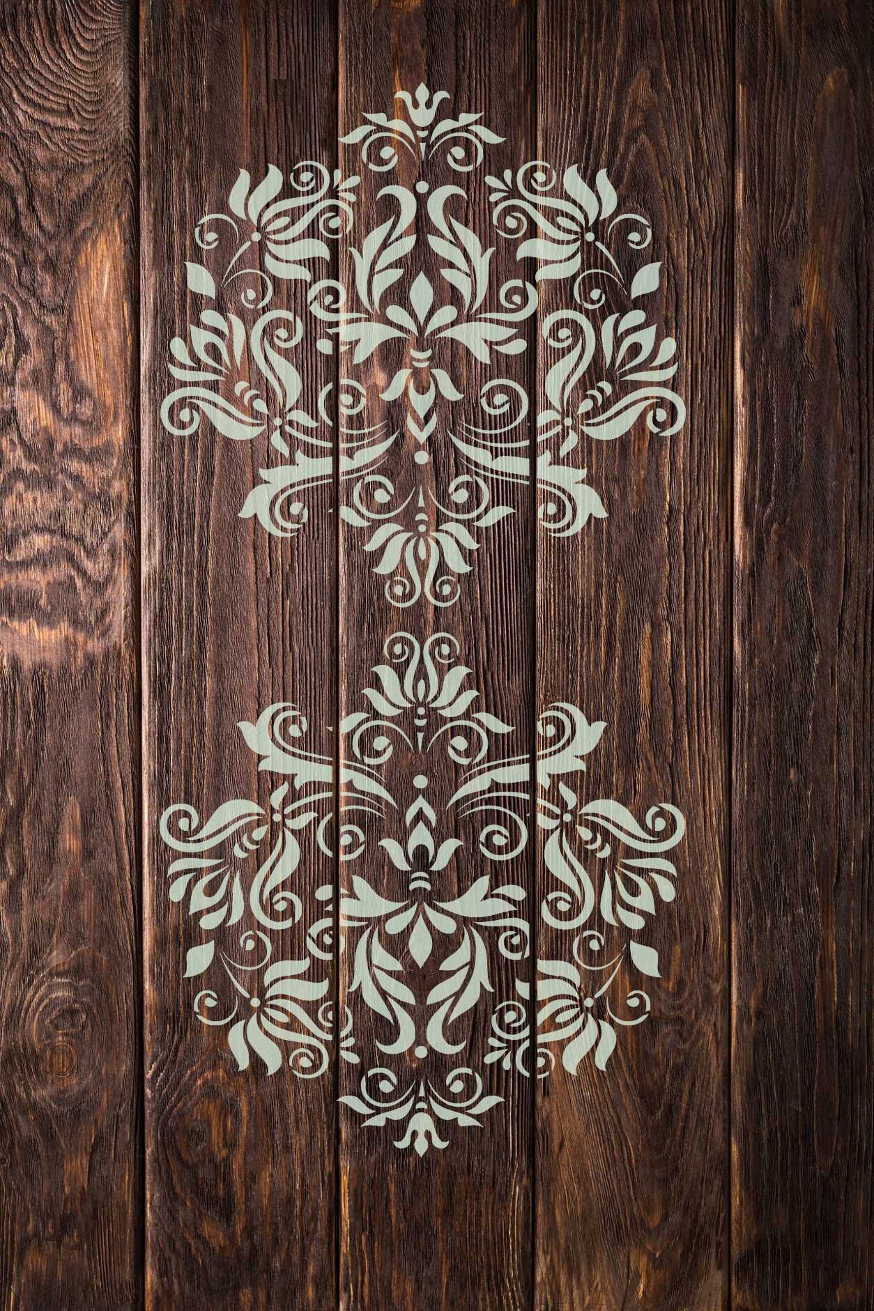 Damask Stencil: Reusable Stencils for Painting Wall Decor and Crafts ...