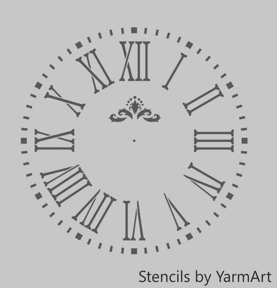 Clock Stencil Reusable Craft Stencils Plastic Custom Etsy Clock Stencil Reusable Craft Stencils Plastic Custom Etsy