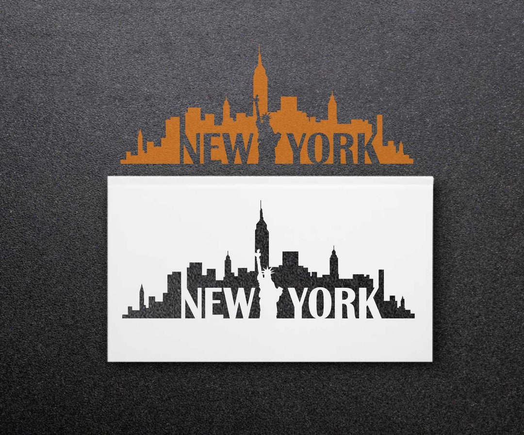 New York Skyline Stencil: Reusable Custom Stencils for - Etsy