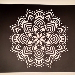 Mandala Stencil reusable, Lotus, Om,  Painting, pochoir, art supply, Custom sizes