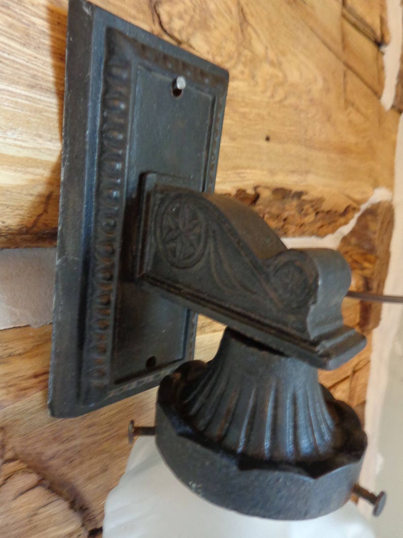 Cast Iron Wall Lamp Vintage Cast Iron Lantern Outdoor Etsy