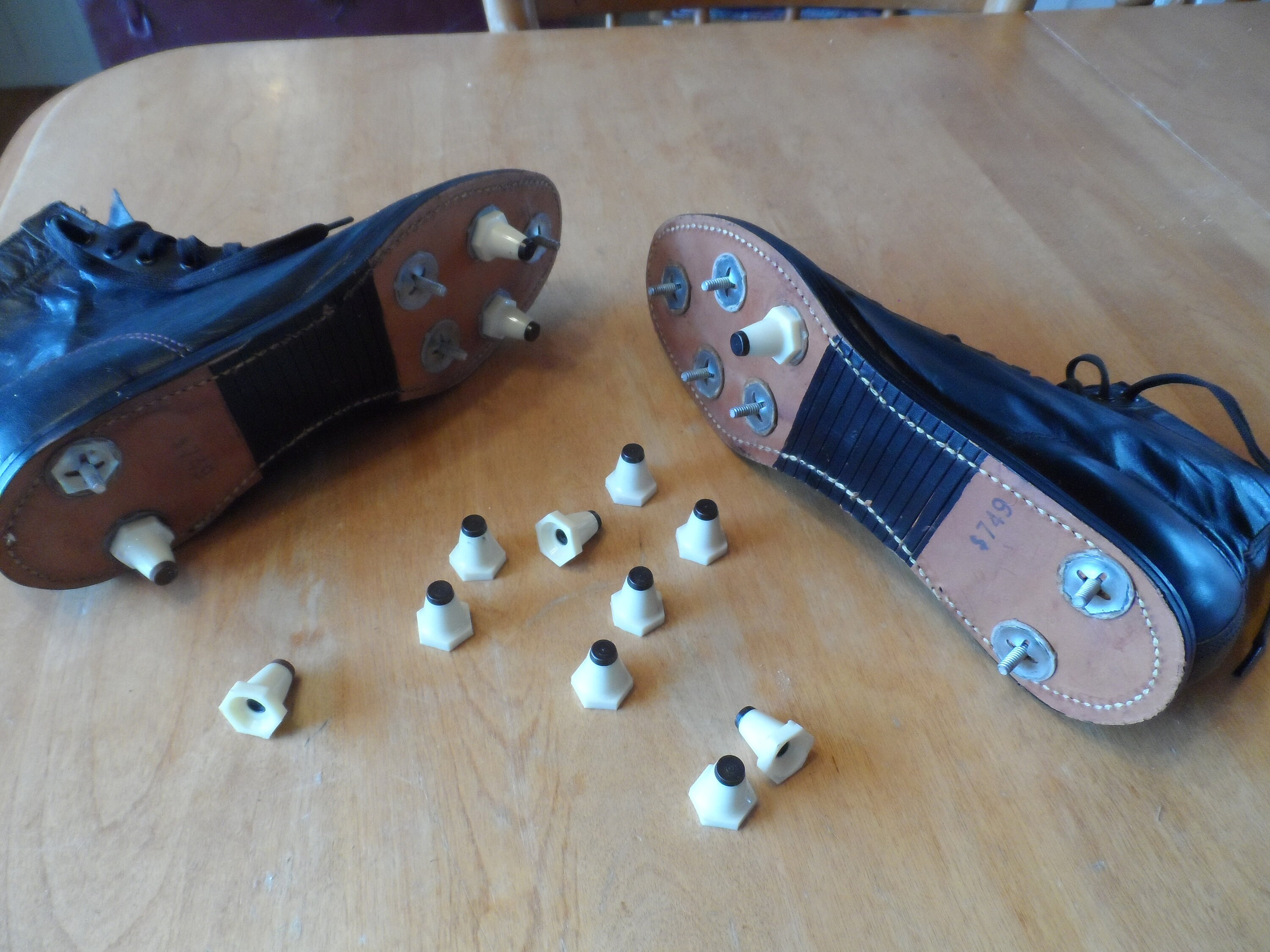 Vintage football cleats circa 1930s leather boot and sole Etsy