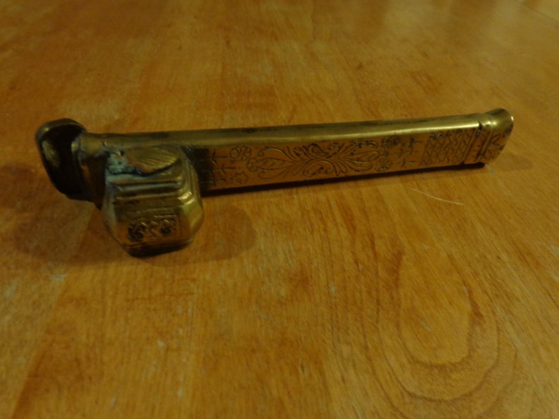 Vintage Brass Quill and Ink Holder From Syria Etsy