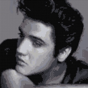 Elvis Presley BW Portrait Cross Stitch Pattern PDF EASY - Etsy