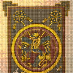 Keltischer Tryptychon Pt. 3 Kreuzstichvorlagen PDF-EASY mit einer Farbe pro Bogen Und traditioneller Vorlage! Zwei Charts in einem!